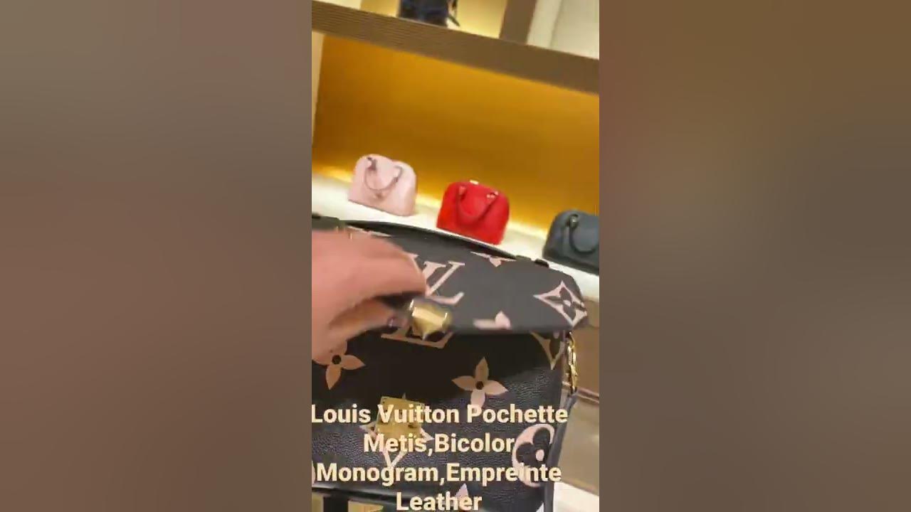 Louis Vuitton Pochette Métis Bicolor Monogram Empreinte Leather