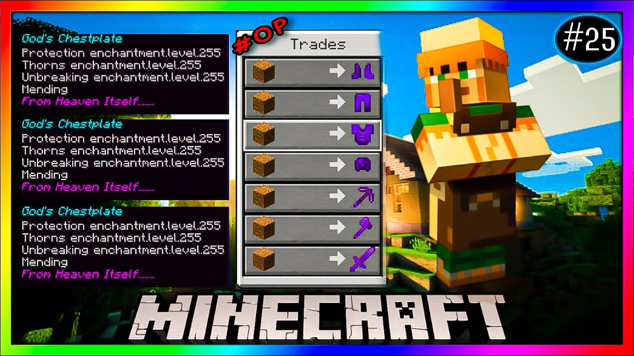 #25 MINECRAFT BUT : VILLAGERS TRADE OP ITEMS