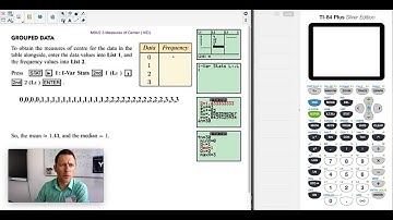 Ti 84 Video Tutorial 3   Statistic Summary with Frequency Table