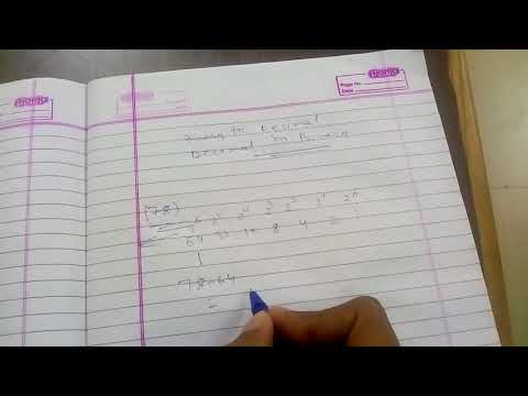 Binary to decimal and vice versa