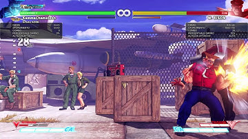 SFV Guile combo 36 hit corner 608 damage 635 stun (Momochi version)