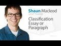 Classification Essay or Paragraph