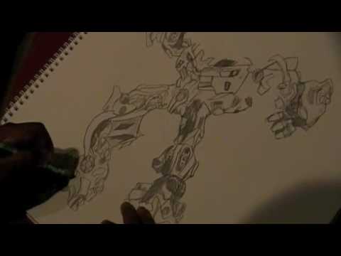 10 year old drawing a Transformer