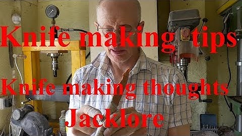 Knife making tips, sharing my thoughts, handle shaping. This video has "time stamps" see description