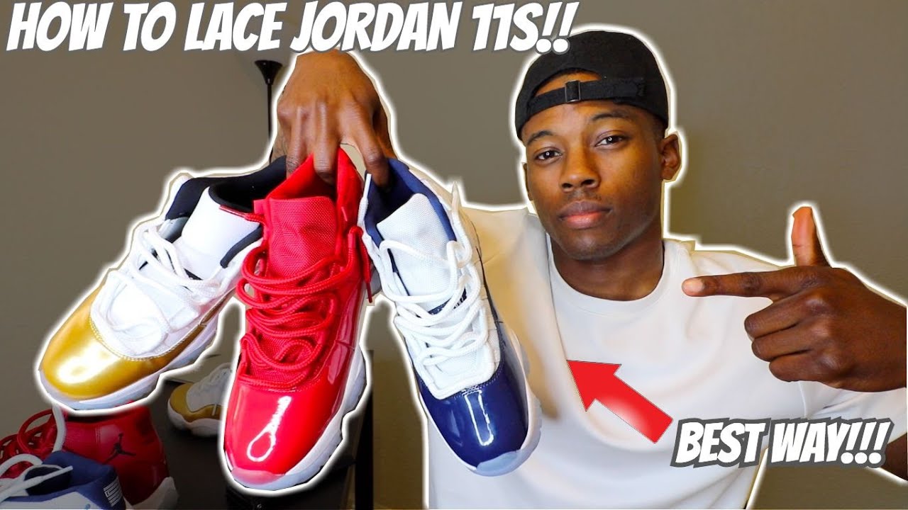 HOW TO LACE JORDAN 11's (3 WAYS w/ ON FEET) | FEATURING MIDNIGHT NAVY ...