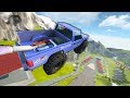 Rocket Powered BIGFOOT Monster Truck VS Car Jump Arena! - BeamNG Drive