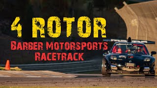 HOT LAP POV 4 ROTOR Turbo Sequential RX7 Barber Motorsports Racetrack! Wicked LOUD