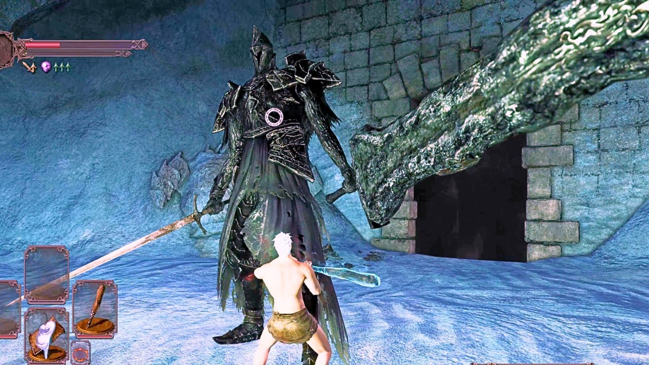 Dark Souls 2: SotFS - Lvl1 Deprived VS Fume Knight [ No Damage, Solo ]