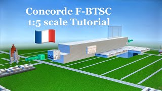 Minecraft Concorde F-BTSC 1:5 scale Tutorial | Anglo-French supersonic passenger jet  