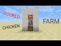 Minecraft tutorial : auto cooked chicken farm for bedrock and java edition