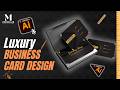 Premium Jewelry Card Design | Visiting Card Design | Modern & Elegant Design | Gold & Dark Them