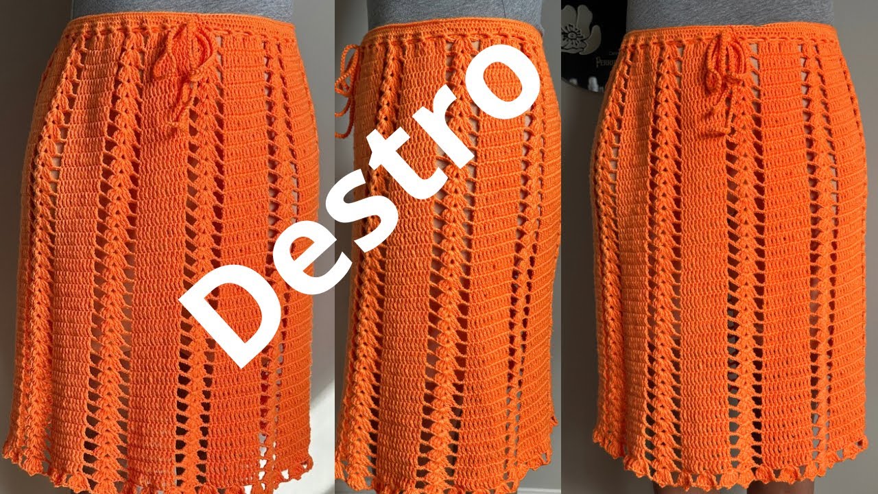 Saia longa em crochê passo a passo