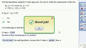 1 Sample Hypothesis Test on the Population Proportion (Classical Method)