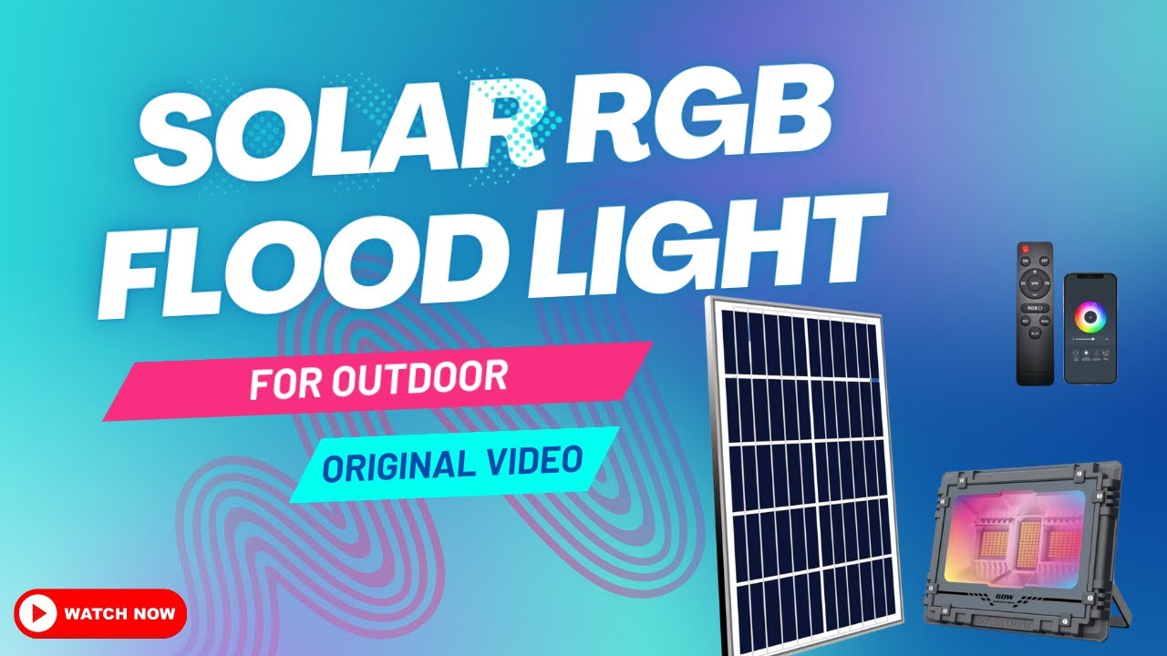 Homehop Solar powered RGB flood light for outdoor with Bluetooth Music Rhythm    Installation