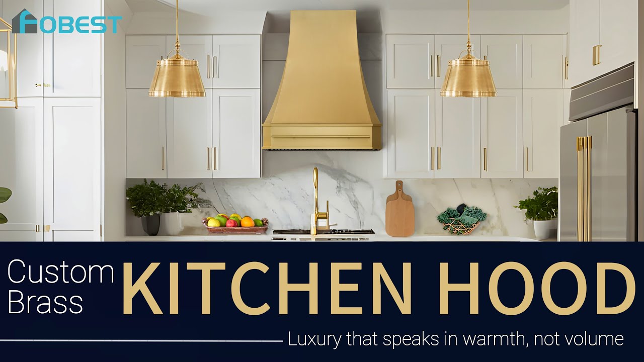Custom Brass Range Hood in Luxury