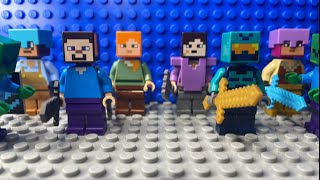 Lego Minecraft cave movie: stop motion brickfilm