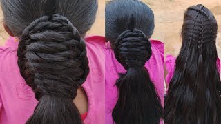 New braidal hairstyle | simple hairstyle for long hair everyday | easy and comfortable hairstyle