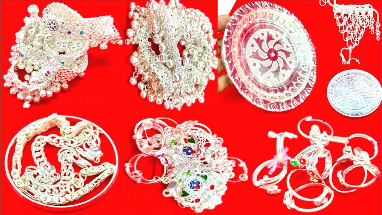 Silver Pajeb Bichhiya Hath Phool Bracelet || Design Weight And Price 