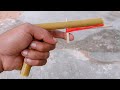 How to make a rubber toy gun out of bamboo - Amazing toy