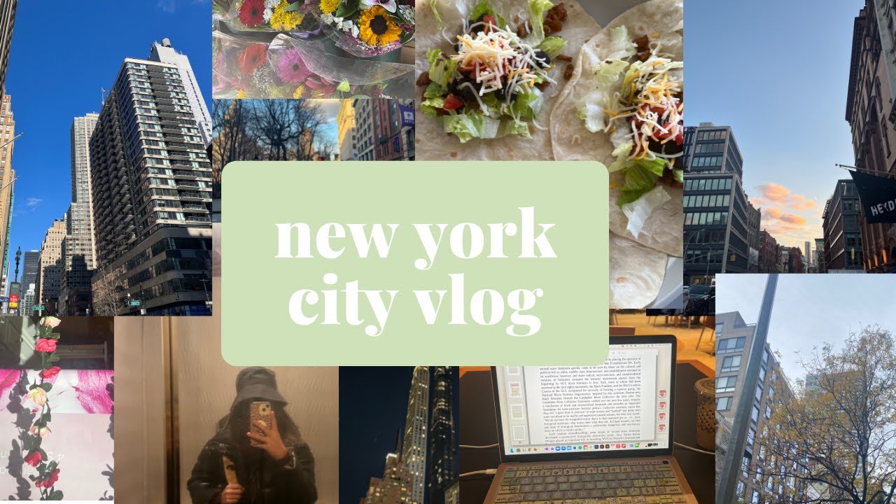 new york city vlog series | eyebrow threading, eating tacos, studying, eczema & more!
