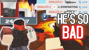 SALTY KID RAGE QUITS | Arsenal ROBLOX