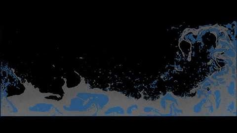SPH multiphase simulation, 69460 particles, breaking dam