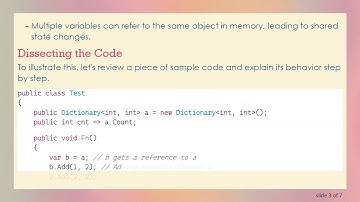 Understanding How a Dictionary Reference Works in C#