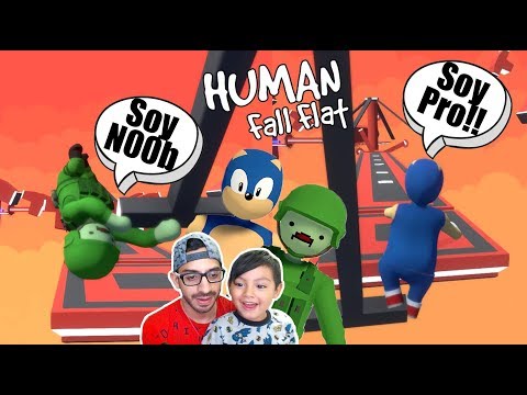 Karim en el Parque | NOOB vs PRO Human Fall Flat | Juegos Karim Juega