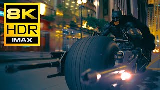 8K HDR . HIT ME! (Batman on Batpod vs Joker) | The Dark Knight [8k, HDR, IMAX] (Joker gets Caught )