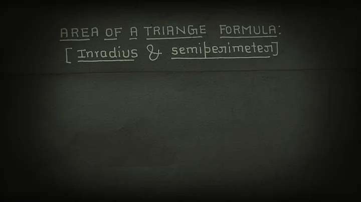 Area of triangle: Inradius & semiperimeter#mathematics