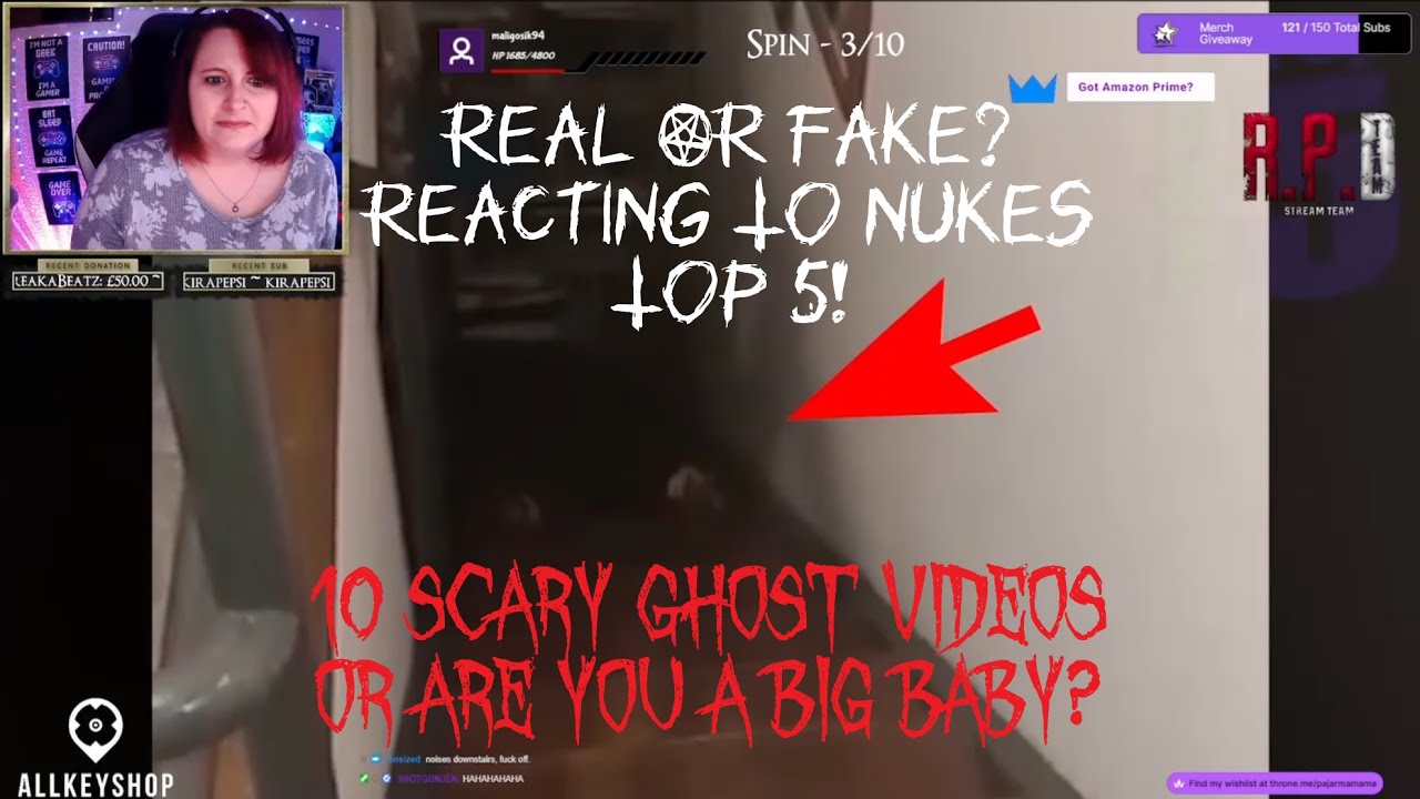 Reacting To Nukes Top 5 - 10 Scary Ghost Videos OR Are You A BIG BABY ...