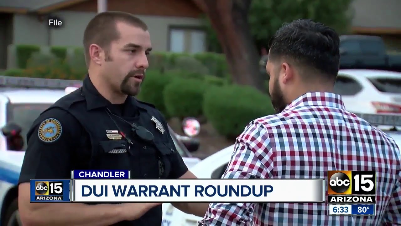 Chandler PD conducting DUI warrant roundups