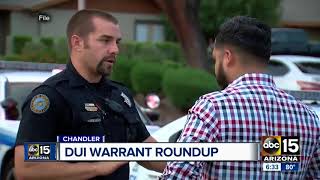 Chandler PD conducting DUI warrant roundups