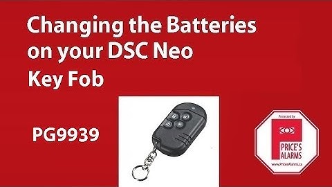 Changing Batteries on the DSC Neo PG9939 keyfob