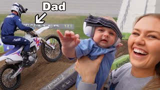 Watching Dad Ride a Professional Dirtbike Track! DELLA VLOGS