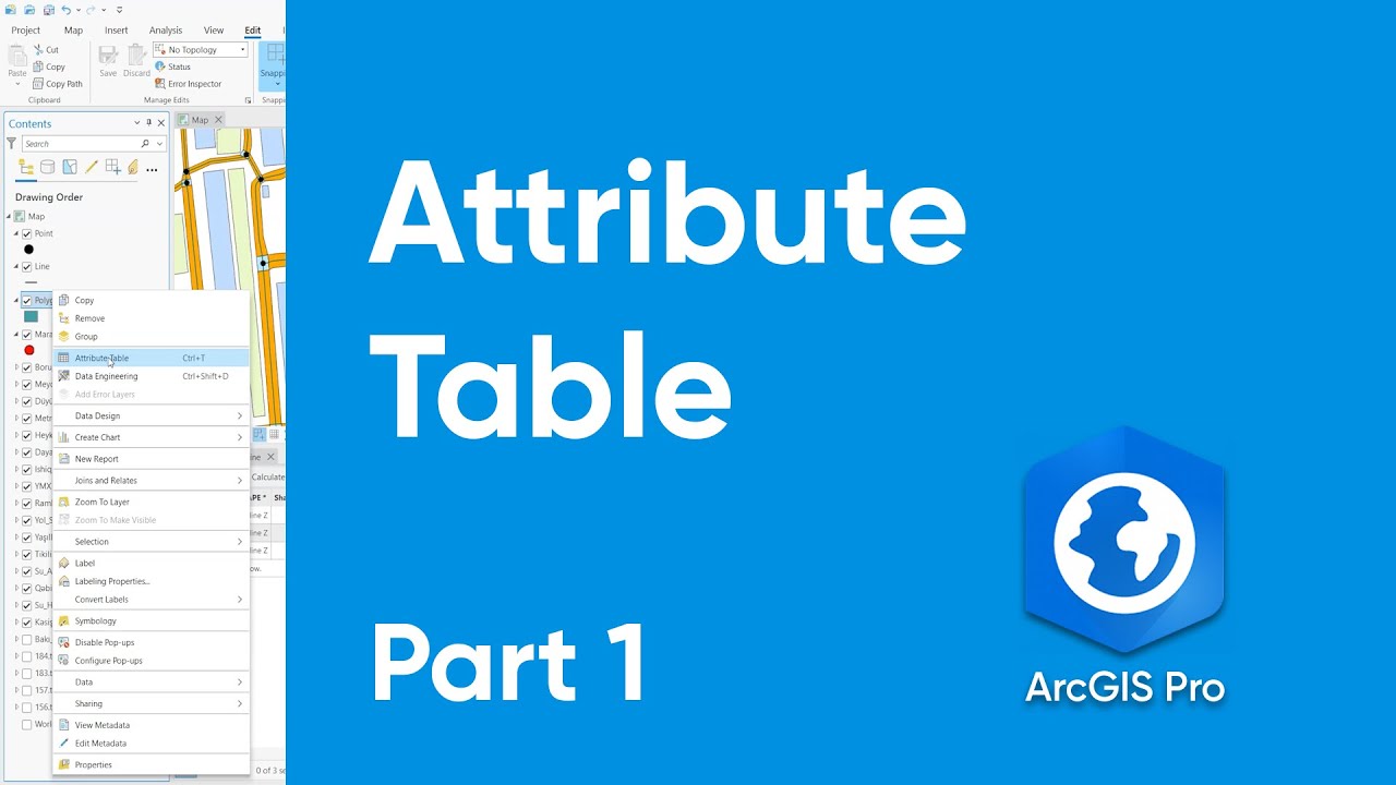 016 ArcGIS Pro Tutorial: Attribute Table Part 1 - YouTube