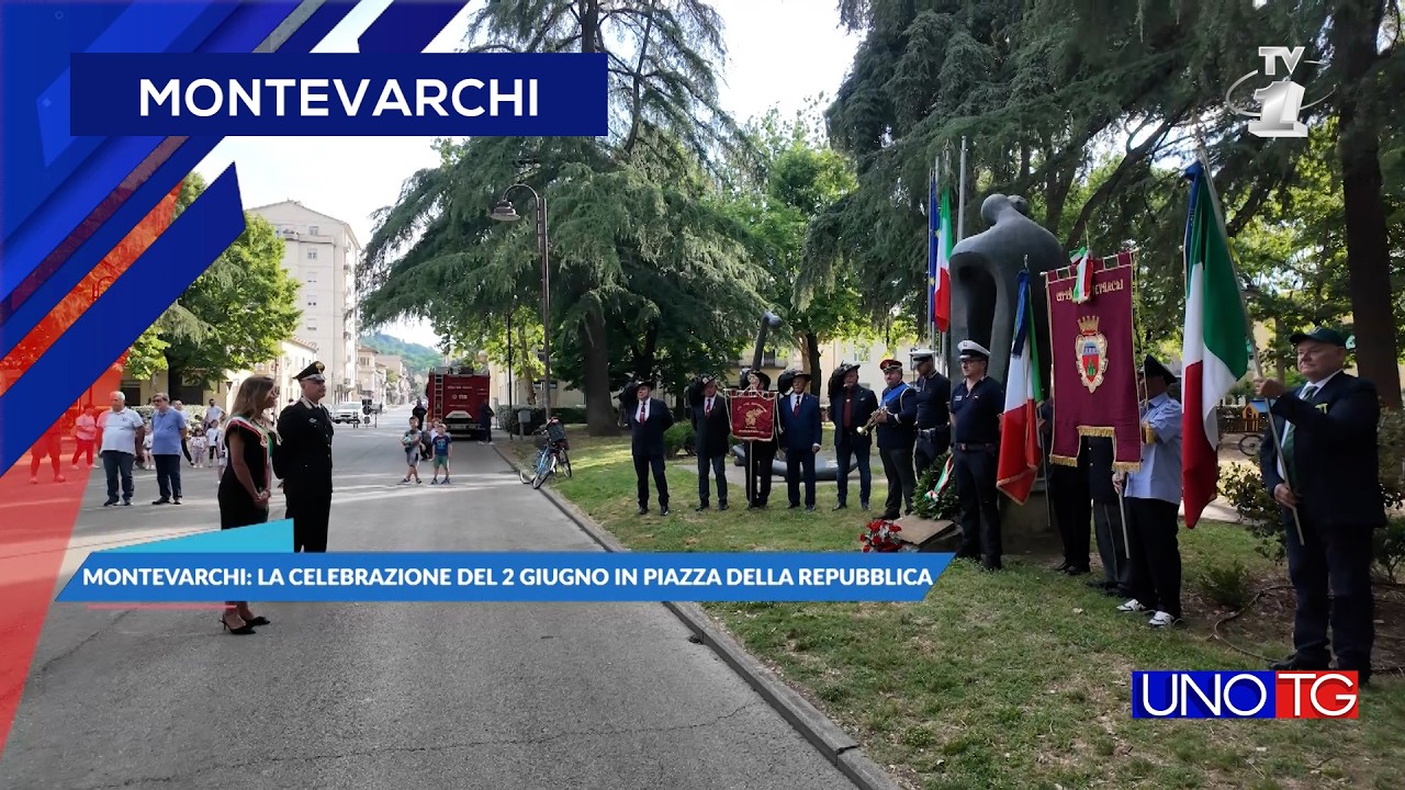 Montevarchi: la celebrazione per il 2 giugno in Piazza della Repubblica.