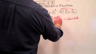 Section 4-7 - Examples -Zero Product Property