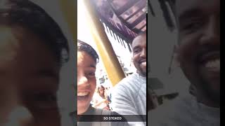 A kid met Kanye West at Disneyland (15-June-2016)