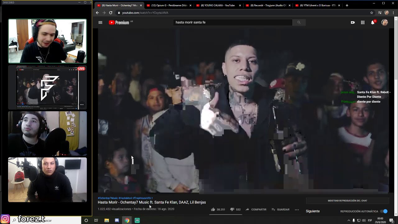 🇦🇷 ARGENTINOS REACCIONAN a Hasta Morir - Ochentay7 Music ft. Santa Fe Klan, DAAZ, Lil Benjas