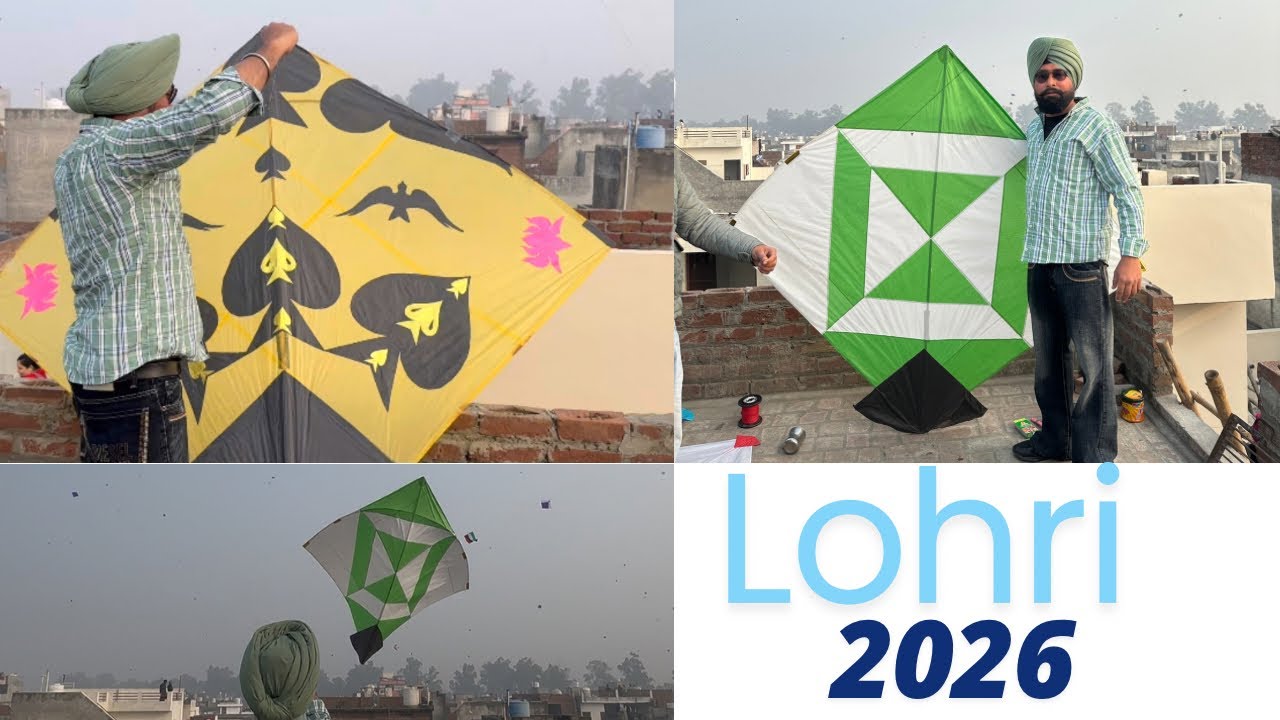 6 Tawa Big kite 🪁 Flying lohri* Flying kites 🪁 in Amritsar *lohri vlog * 2026