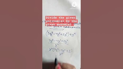 Divide the given polynomial by the given monomial। Class 8th । Chapter Factorisation #shorts
