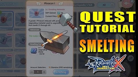 ROX QUEST TUTORIAL SMELTING