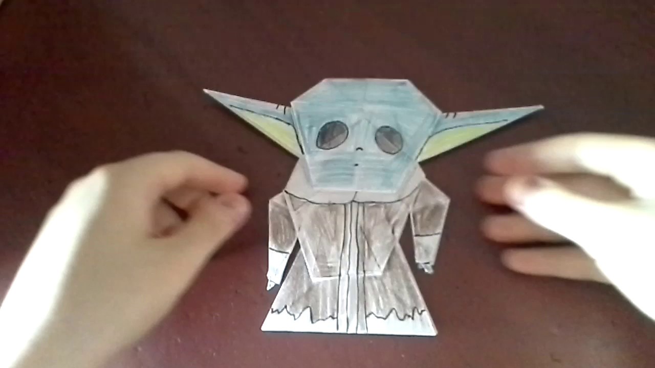 How to make a origami baby yoda YouTube