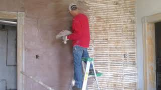 Wood lath & Plaster walls ;; this is how it is DONE by a REAL MASTER Plasterer kevin D. blanch Ph.D