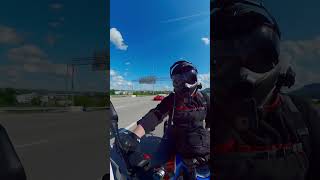 Speed duel: My Africa Twin vs. Ferrari! 🏍️🚗💨 #EpicRace #MotorVsCar #SpeedThrills