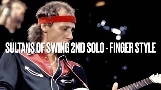 How to play Sultans of swing guitar solo fingerstyle