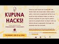 Kupuna Hacks!