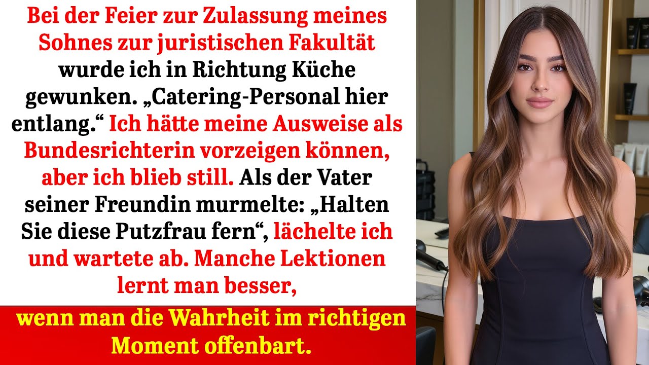 Bei der Jurafeier meines Sohnes hielt man mich für das Personal – bis ich meine wahre Rolle zeigte