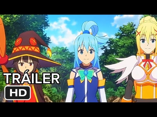 Trailer de Konosuba 3 revela elenco e staff